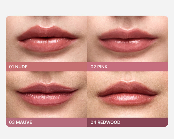 Натуральный оттеночный бальзам для губ KM Cosmetics, тон 03 "Mauve", 3,1 г, срок годности до февраля 2027