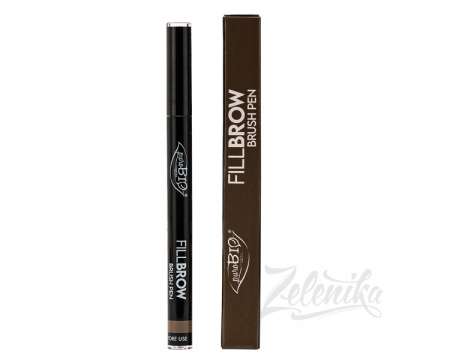 Фломастер Fillbrow для бровей PuroBio, тон 02 (мягкий коричневый), 0,7 мл