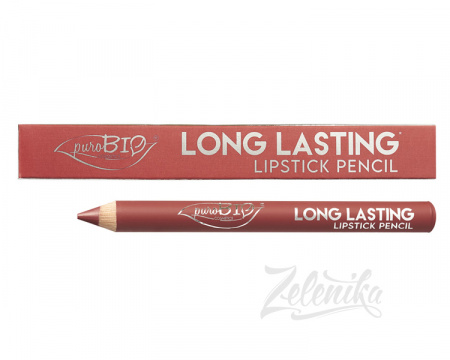 Помада-карандаш для губ PuroBio Long Lasting, тон 015L (теплый розовый), 3 г