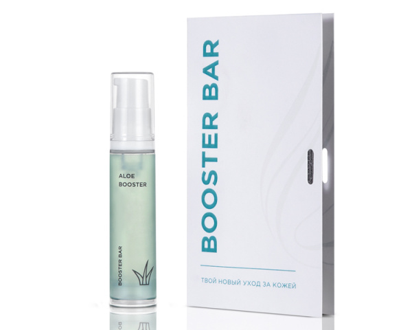 Сыворотка Booster bar с органическим алоэ и полиглутаминовой кислотой "Aloe Booster", 10 мл